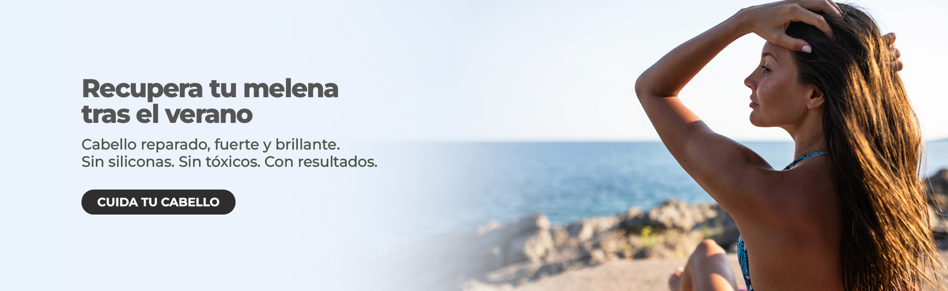 Recupera tu melena tras el verano. Cabello reparado, fuerte y brillante. 